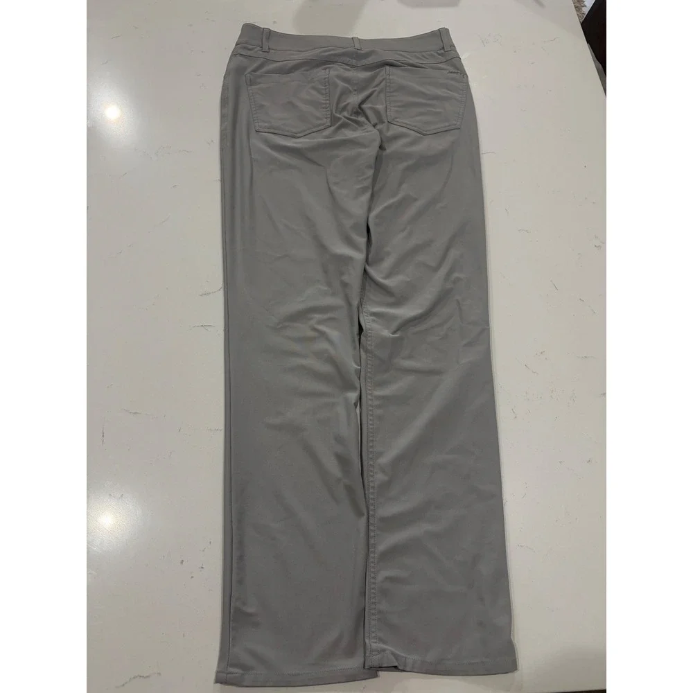Johnnie-O Prep-Formance Mens Grey Golf Pants Size 32 Performance Trousers